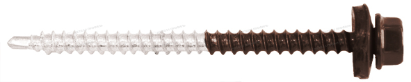 Заказать доступный Саморез 4,8х70 ПРЕМИУМ RAL8017 (коричневый шоколад) в Компании Металл Профиль.