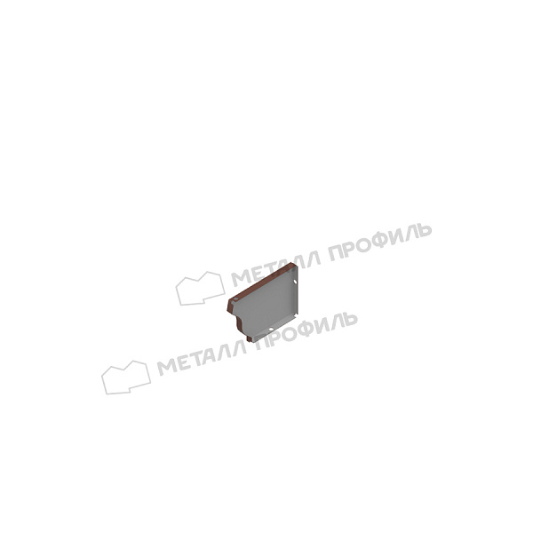 Заглушка желоба 120х86 левая (ПЭ-01-8017-0.5) ― купить по доступной стоимости (95 ₽) в Липецке.