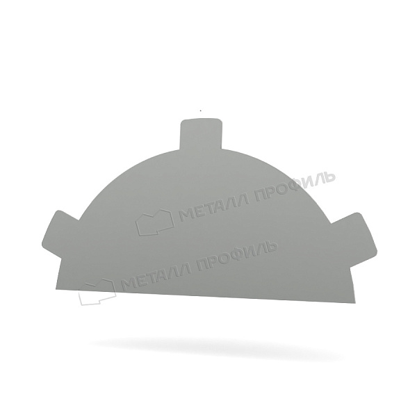 Заглушка конька круглого простая (ПЭ-01-9003-0.5), купить указанную продукцию за 365 ₽.